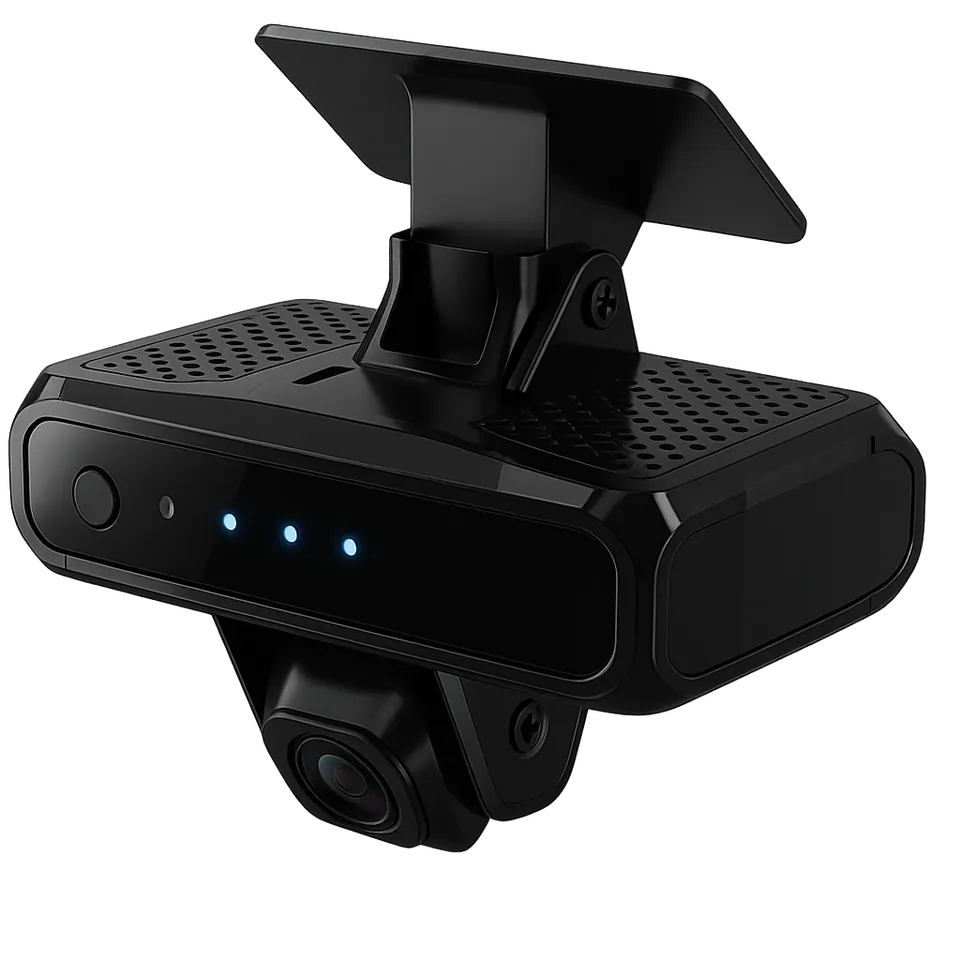 Dual-lens AI dashcam